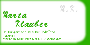 marta klauber business card